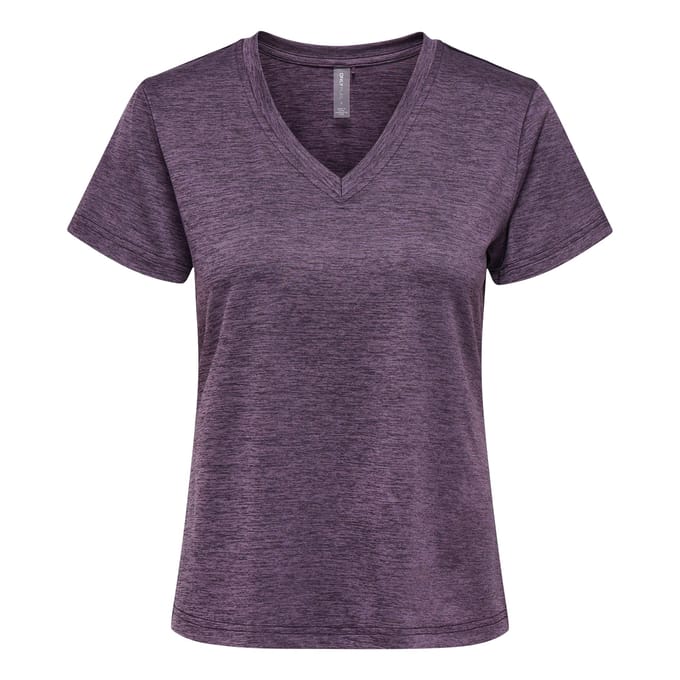 ONLY PLAY CURVY CORE VN SS REG TEE CUR Plum Perfect Melange 15336147 plum per