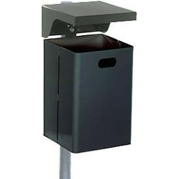 Afvalbak met overkapping, antraciet (RAL 7016)