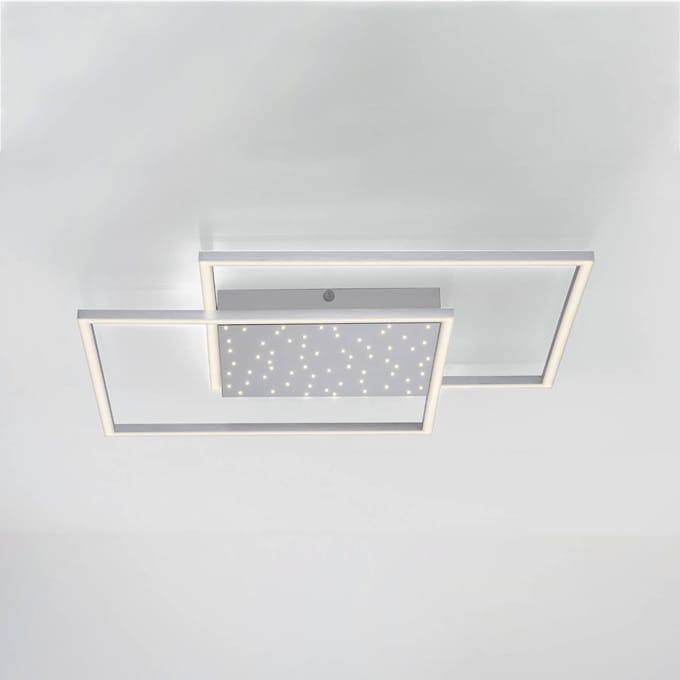 Paul Neuhaus Yuki LED plafondlamp, hoekige vorm