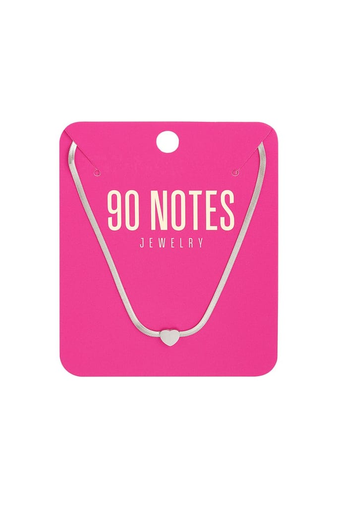 90 NOTES - Love in the Details Ketting - zilverkleurig
