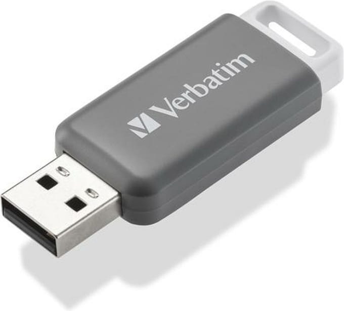 Verbatim V DataBar USB 2.0 Drive USB-stick 128 GB Grijs 49456 USB-A 2.0