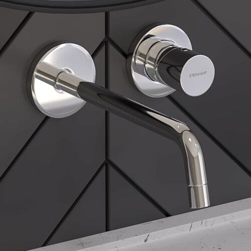 Steinkamp Living wall-mounted basin mixer, projection 12.3 cm incl. base body 62014CRST