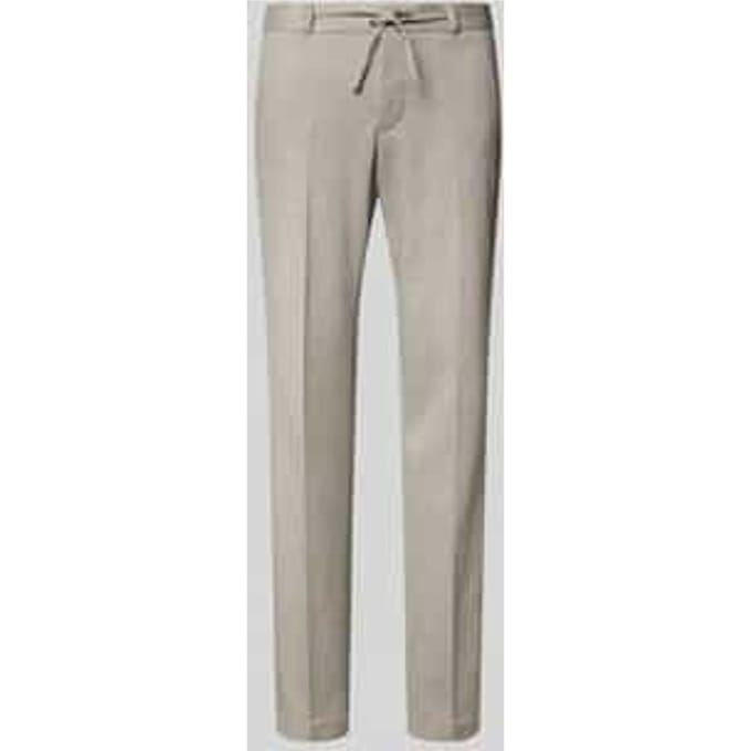 straight fit stoffen broek met bandplooien model 'Sparta'