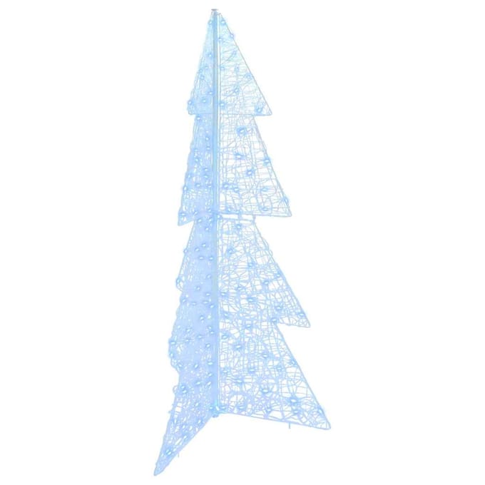 vidaXL Kerstboom 160 LED's Koud Wit 150 cm Acryl