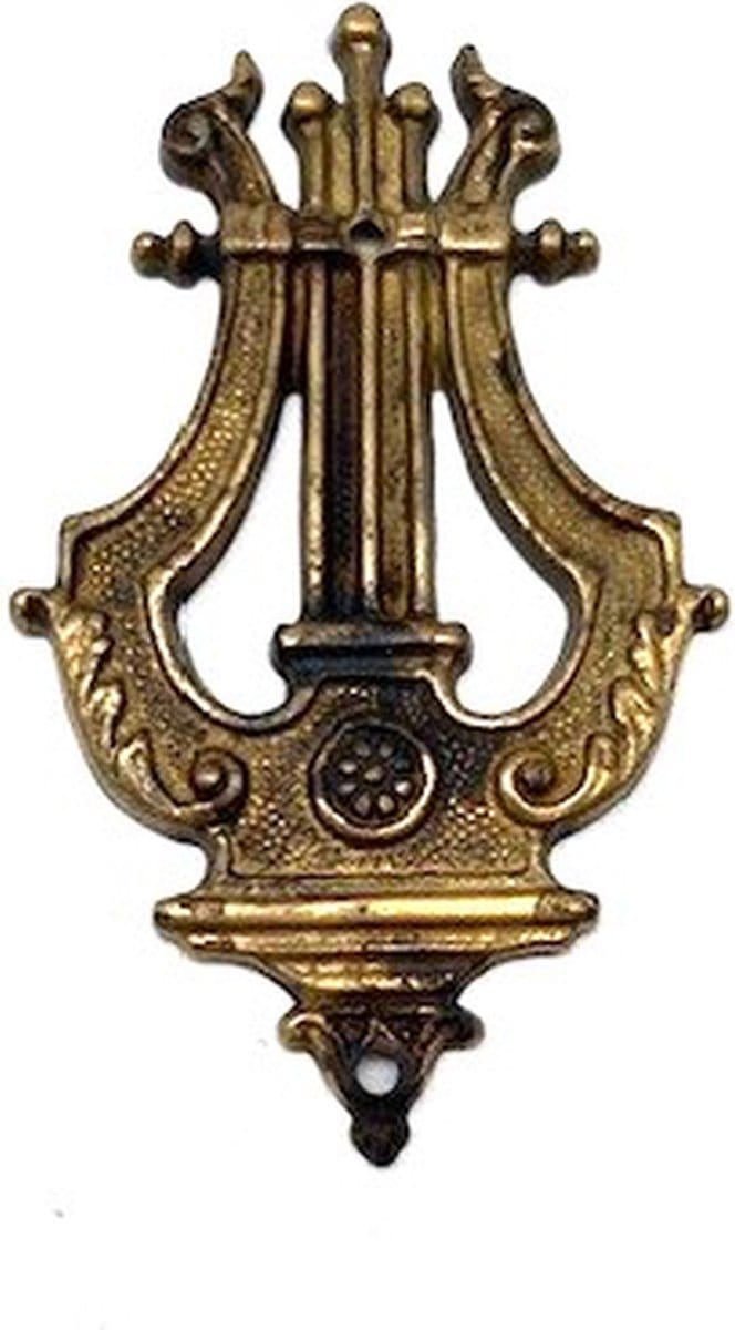 Meubeldecoratie Messing antiek 'Muziek' 40x66mm