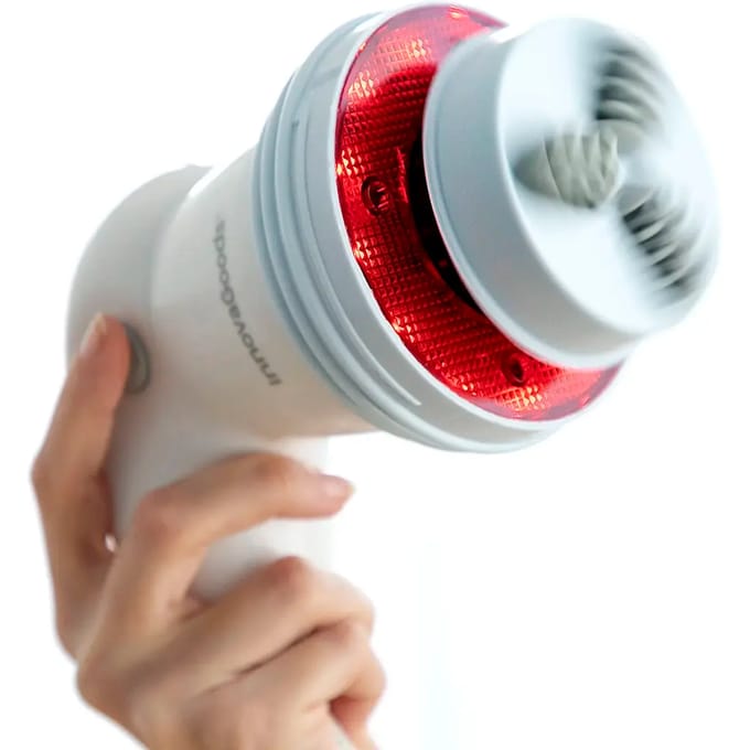 Appareil de Massage Anticellulite - Cellyred - 5 en 1 - Vibration - Infrarouges - Sans fil blanc