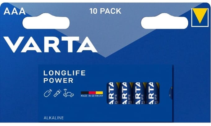 Varta Longlife Power - AAA Alkaline Batterijen - 400 Stuks