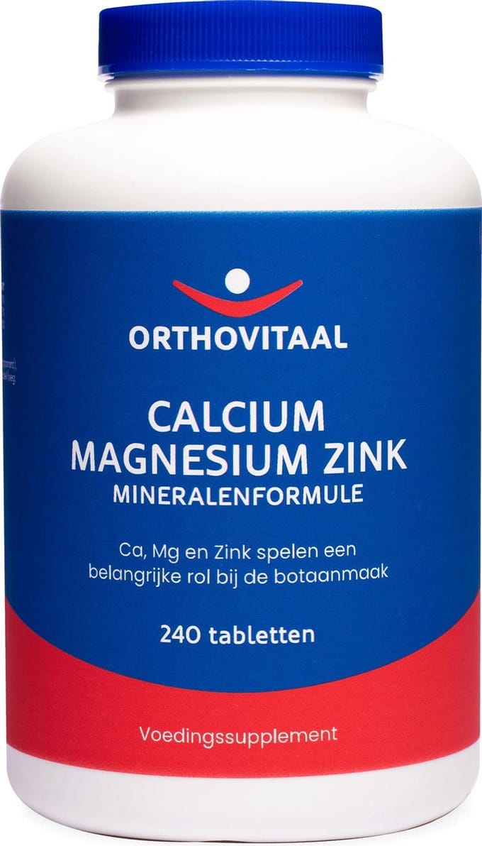 Orthovitaal - Calcium Magnesium Zink - 240 tabletten - Mineralen - vegan - voedingssupplement