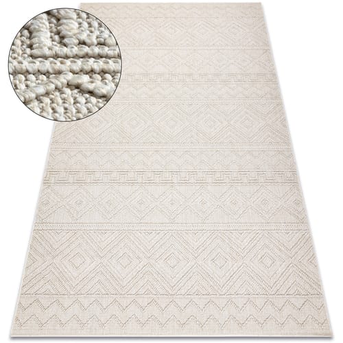 Kleden Rugsx Tapijt JERSEY 19234 crème - Ruiten, structureel, 60x100 cm