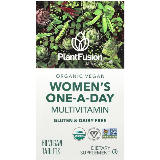 PlantFusion, Dagelijkse multivitamine voor vrouwen, 60 vegan tabletten