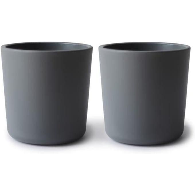 Siliconen drinkbeker - Mushie - BPA vrij - Smoke antraciet - set 2