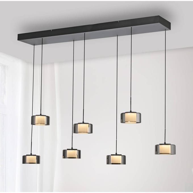 Paul Neuhaus LED hanglamp Rika, 135 cm, glas, dimbaar