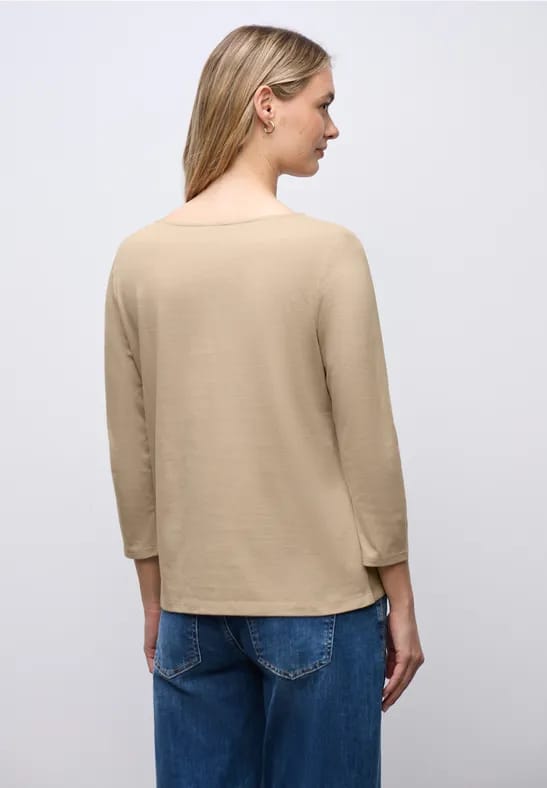 Shirt met vierkante halslijn