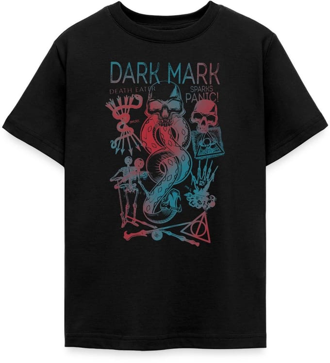 Harry Potter Duistere Teken & Gruzielement Ontwerp T-Shirt Tiener