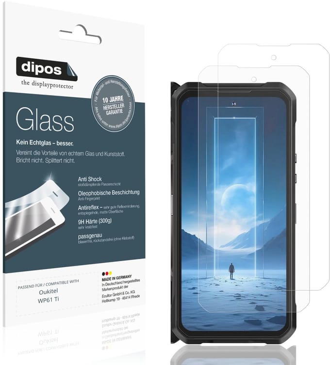 dipos – 2x Matte Pantserfolie geschikt voor Oukitel WP61 Ti | 9H Screenprotector