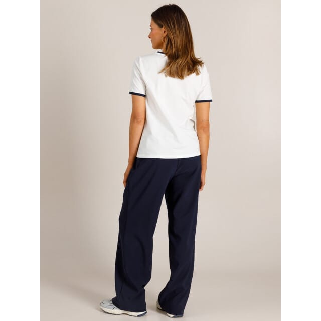 IVY BEAU Vjenna Tops - Off White/Night Blue - maat 40