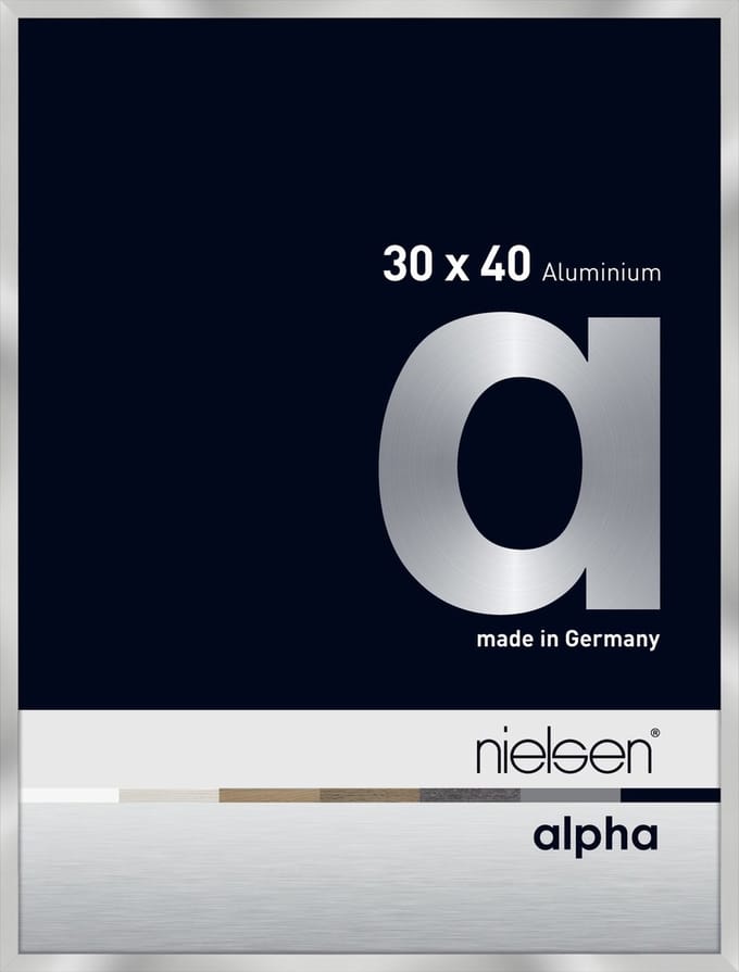 Nielsen Alpha Aluminium Wissellijst Polished Silver 30x40cm