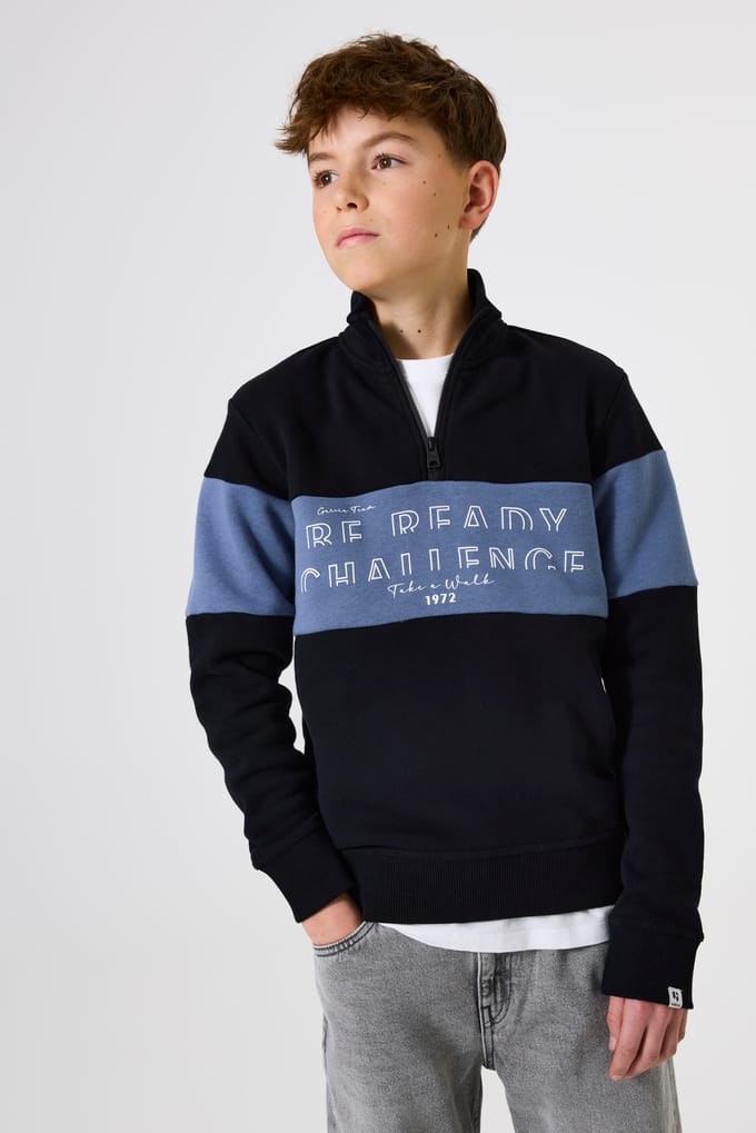 Sweater met 1/2 rits voor kinderen Garcia
