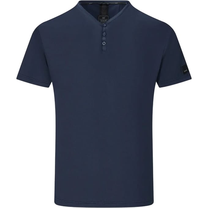 Heren Dewi T-shirt met korte mouwen en knoopsluiting