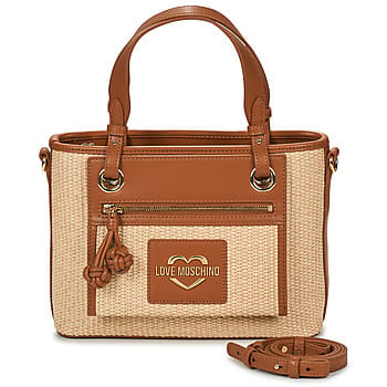 Love Moschino Straw Chic Handtas 28 cm - Dames - natural - hide