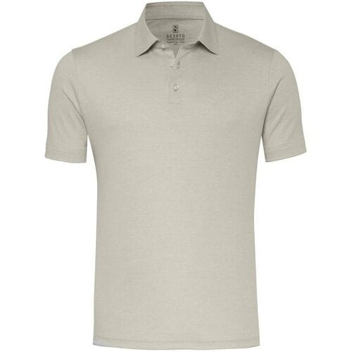 Desoto Polo Essential Uni Color Kent Collar Light Stone / male