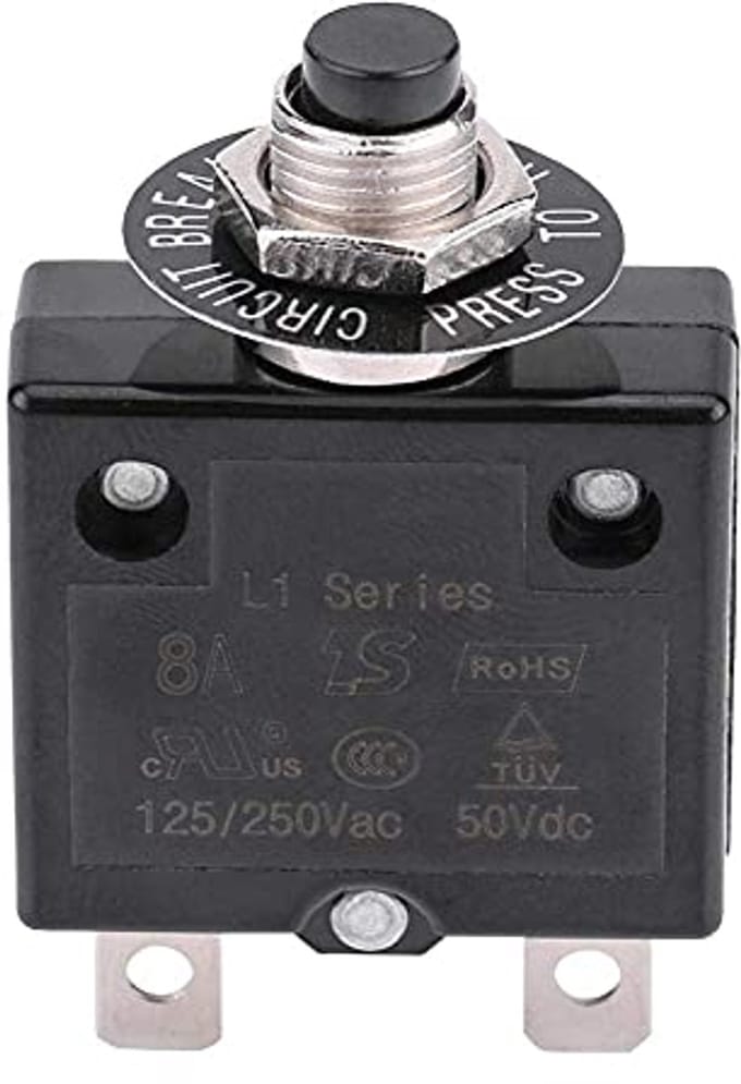 Handmatig Resetbare Thermoschakelaar voor Stroomoverbelasting - Veiligheidsschakelaar 5A/8A/10A/15A/18A/20A/30A