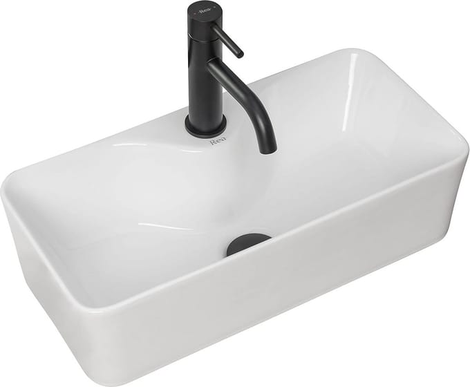 Keramische Rechthoekige Wastafel Wit 51x25 cm - Geschikt voor Gastentoilet