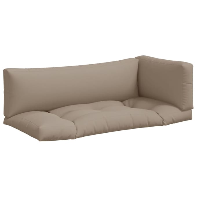 vidaXL - Palletkussens - 3 - st - stof - taupe