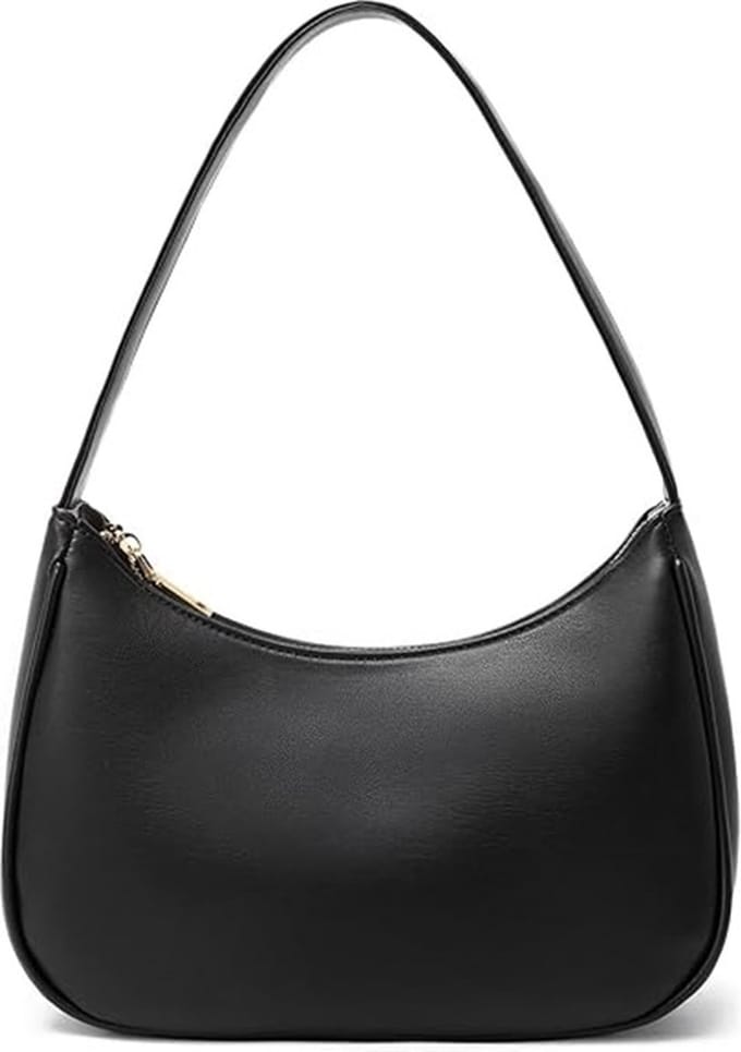 Dames Schoudertas-PU-leren schoudertas-Mini handtas -schoudertas dames-handtas -met Ritssluiting-Zwart