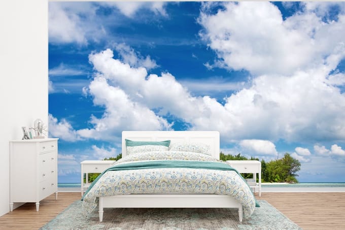 Behang - Fotobehang Eiland - Zomer - Tropisch - Breedte 375 cm x hoogte 280 cm