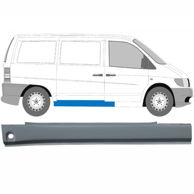 Schuifdeur dorpel reparatiepanel voor Mercedes Vito I W638 1996-2003 / Rechts