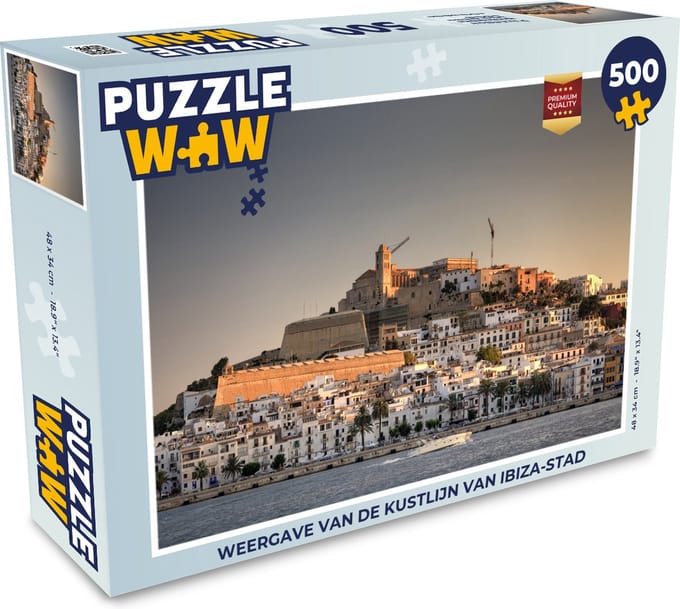 Puzzel Weergave van de kustlijn van Ibiza-stad - Legpuzzel - Puzzel 500 stukjes