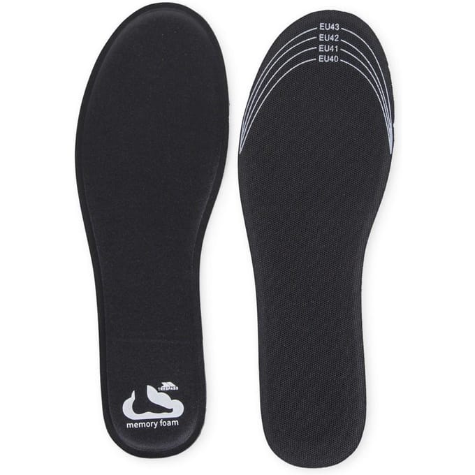 Trespass Volwassenen Unisex Memsole Memory Foam Inlegzool (Zwart)