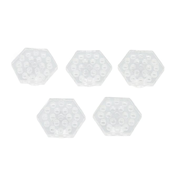 5pcs Support à Coraux Acrylique pour Aquarium Transparent Forme Hexagonale Support à Boutures de Coraux Sûr pour Aquarium Poissons white
