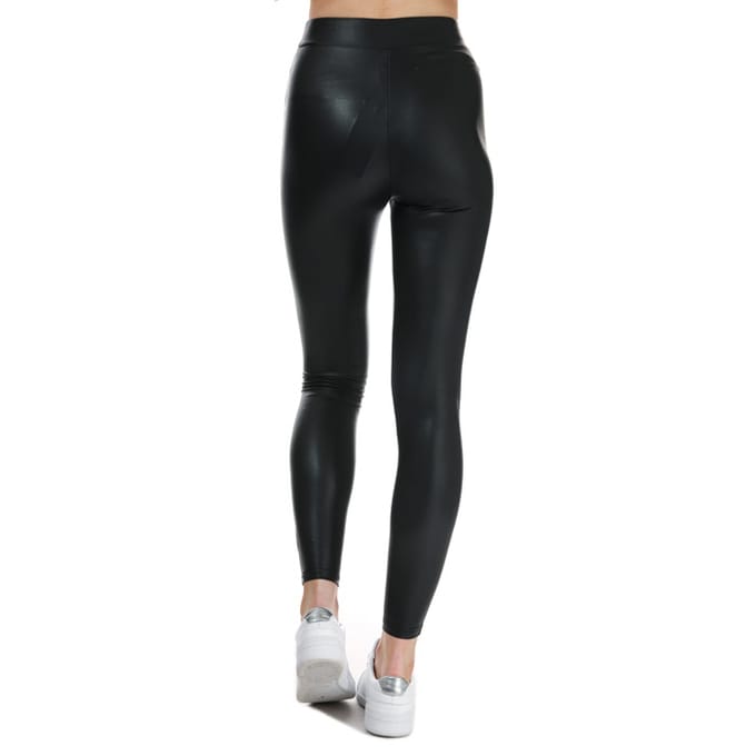 Zwarte Only Cool Coated-legging voor dames