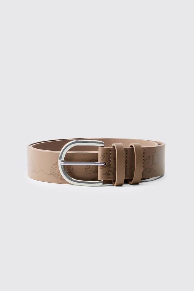 Pu Bloemenriem | Brown | Size Medium