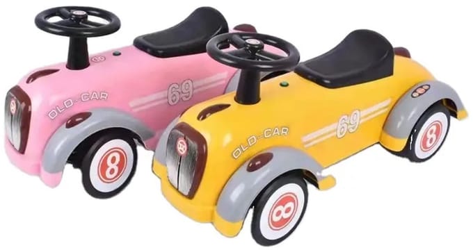Loopauto Old Skool Geel, Loopauto Retro