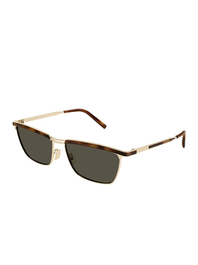 Saint Laurent Zonnebril Goud/Grijs