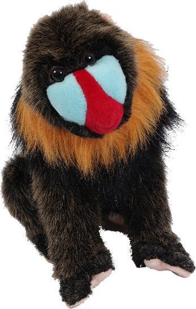 PIA Soft Toys - Pluche Knuffeldier Mandrill - zittend - 20 cm