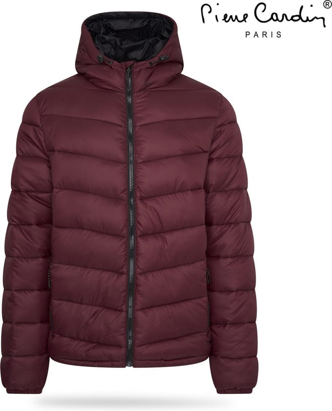 Pierre Cardin heren tussenjas/winterjas - bordeauxrood - maat M