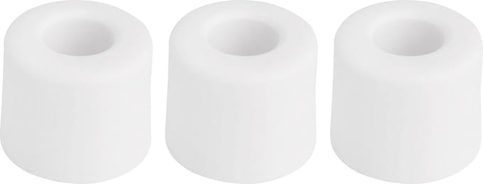 Deltafix Deurbuffer - 3x - deurstopper - wit - rubber - 30 x 25 mm - schroefbevestiging