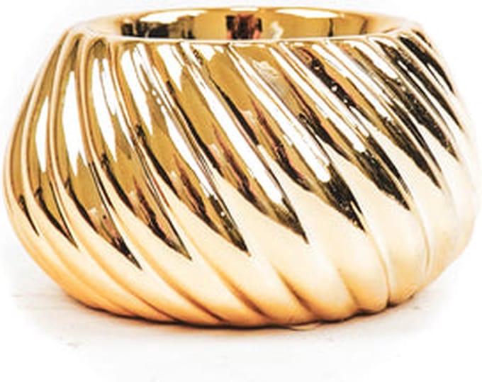 Housevitamin goud ribbel waxinelichthouder
