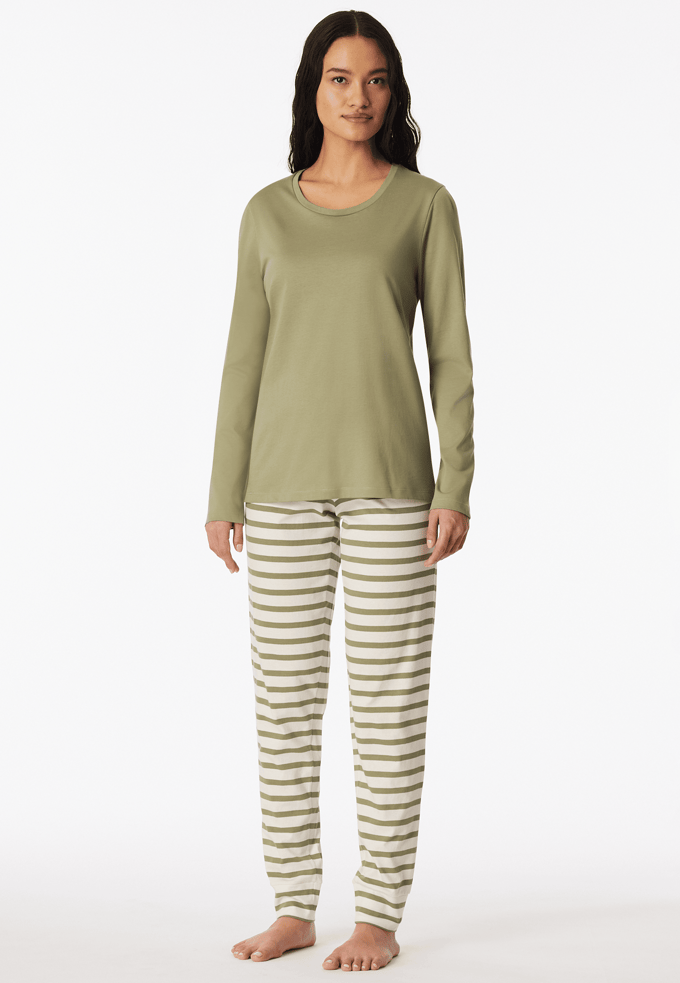 Lange pyjama met streepjes, linde - Casual Essentials 36