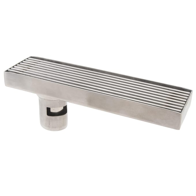 Lineaire Doucheafvoer met Rooster 20cm Lengte 5.5cm Breedte RVS Rechthoek Douchevloerafvoer white