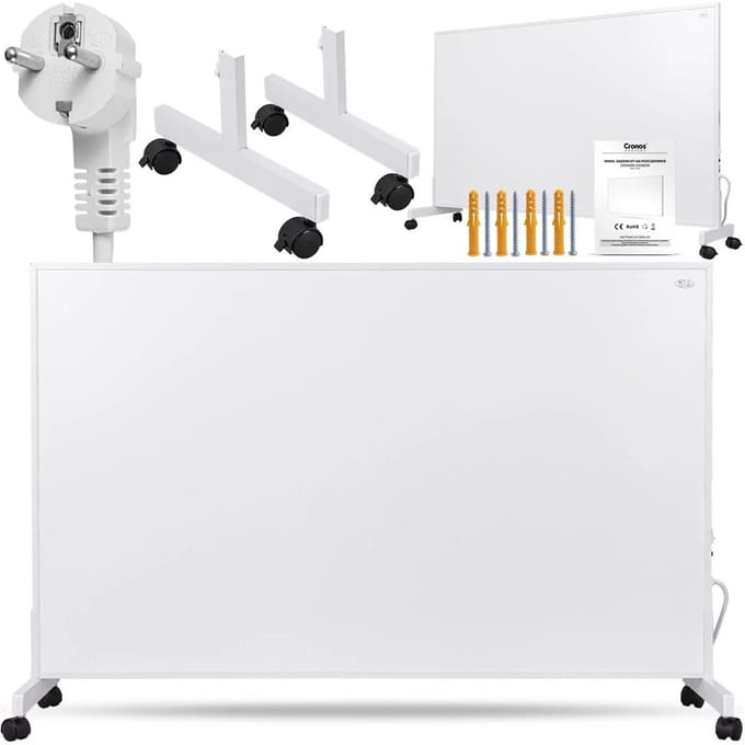 Cronos Carbon P1000 - Kachel - Infraroodverwarming - 1000W - tot 22 m² - Wit