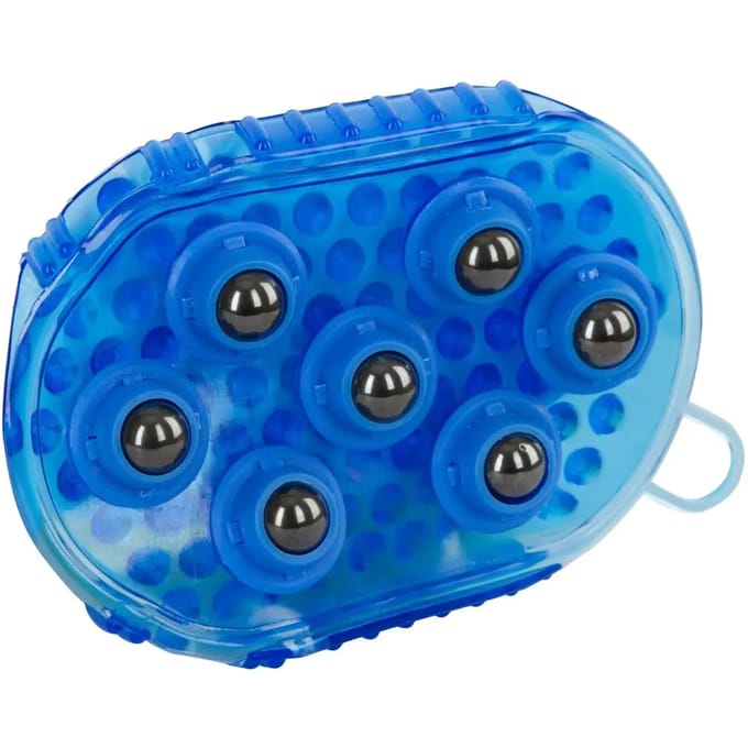 Excellent Borstel magneet massage – Luxe massageborstel – 7 RVS rollers – Masserend effect – Paarden – Blauw