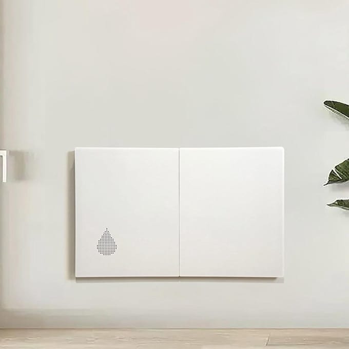 Afscherming vloerverwarming - Waterverdeler paneel - Badkamer afschermen - Ademend acryl - 80 x 50 cm - Wit