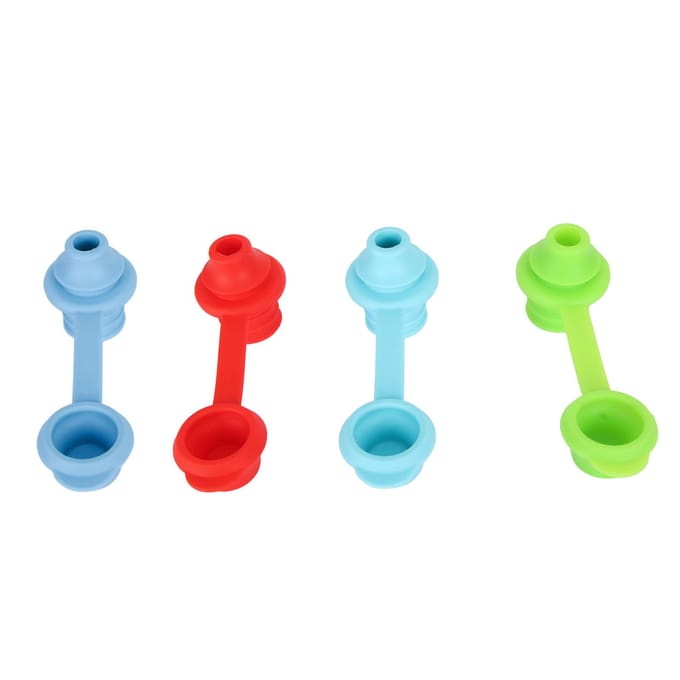 4 Stuks Tuitdop Flesdop Tuit Siliconen Flesdop Sippy Tuit voor Kinderen L red