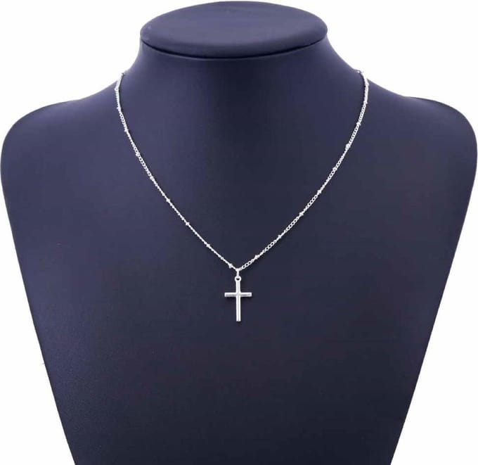 Ketting met kruisje zilverkleur
