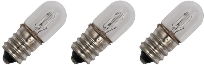 Signaallamp E12 130V 5W - 38 mAh - 3 stuks - T13 Gloeilamp Ø13mm - 33mm - 2500K - Dimbaar